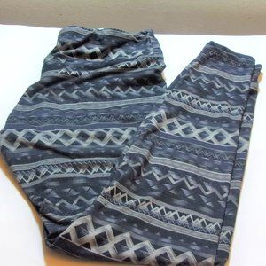 Bally Total Fitness Leggings Gray Size L Geometric Pattern